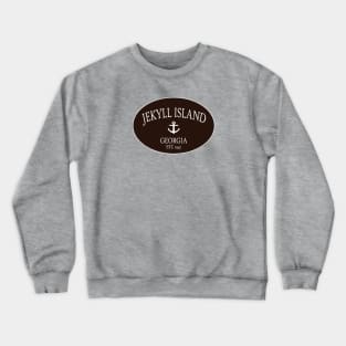 Jekyll Island Georgia Sea Islands Anchor Brown Crewneck Sweatshirt